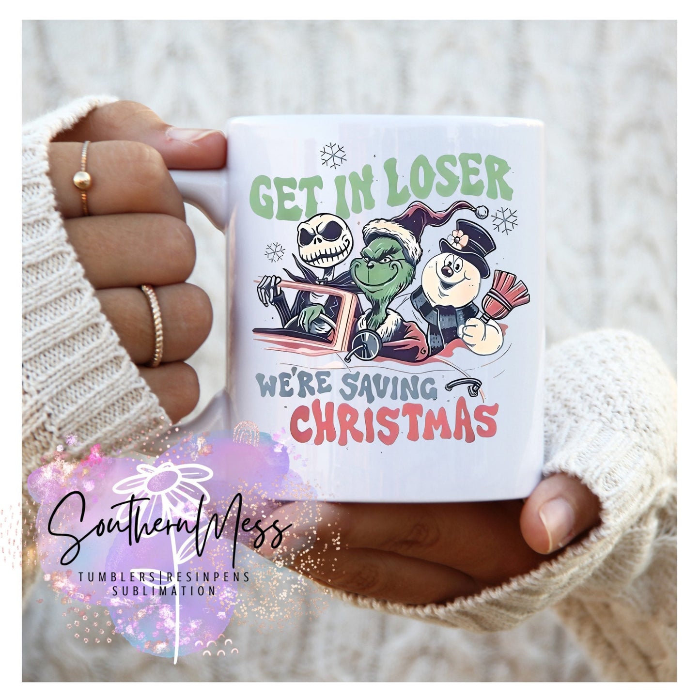 Retro,Christmas, 11 oz, Personalized, Coffee cup