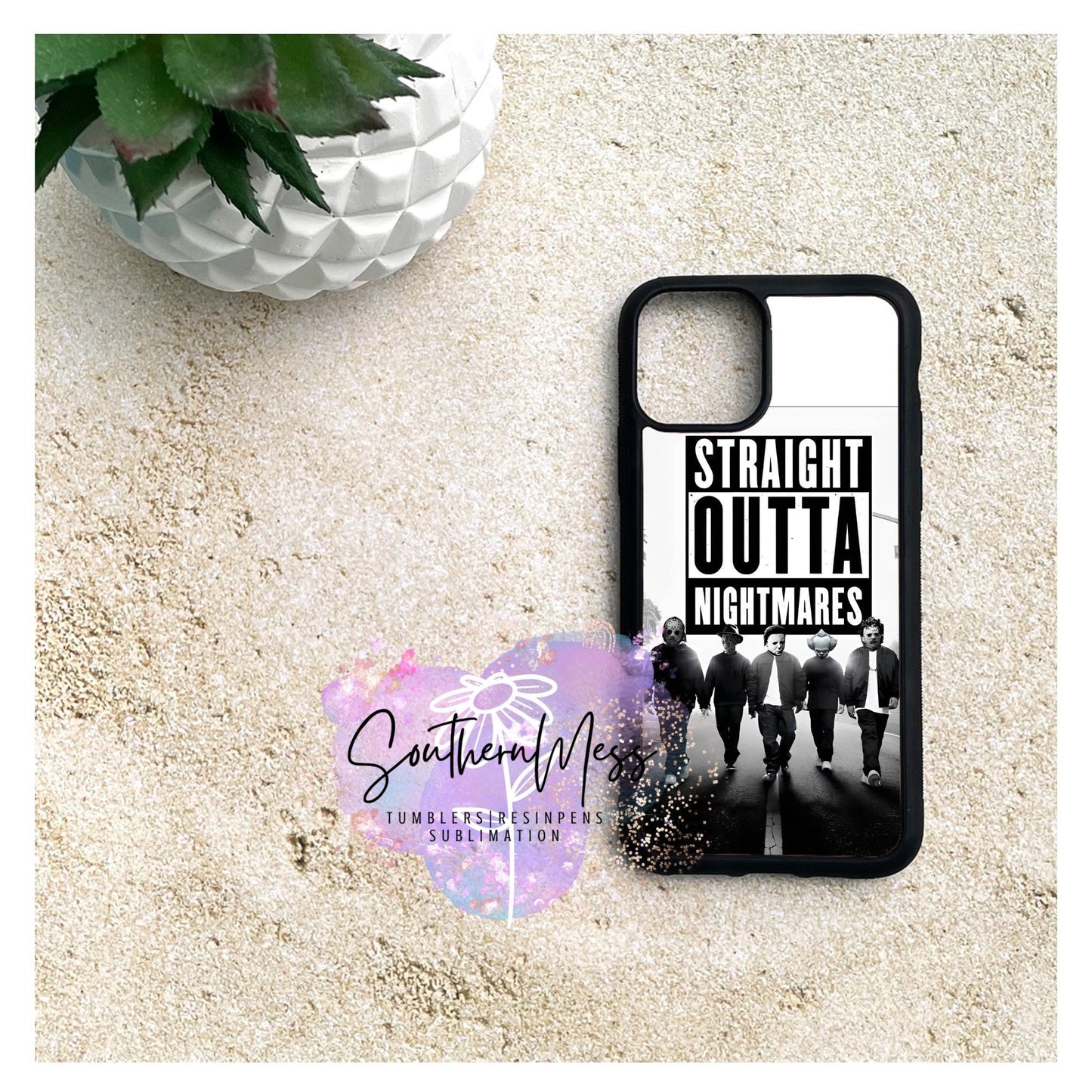 Halloween,Straight outta nightmares, iPhone case